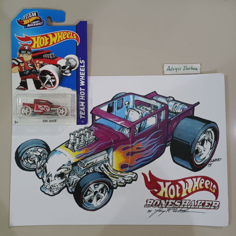paket team hotwheels hot wheels poster bone shaker ban roda putih th reg regular bundling poster ith
