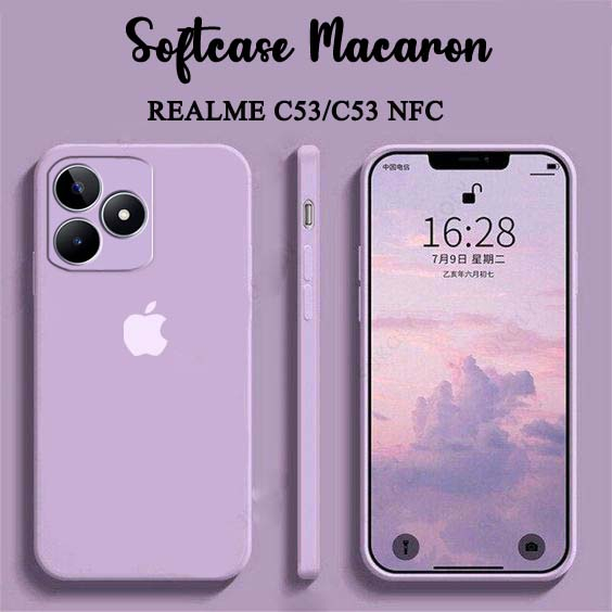 Softcase TPU Lembut Macaron Motif Logo [UV01] For Realme C53 Realme C53 NFC - Case HP Realme C53 Rea