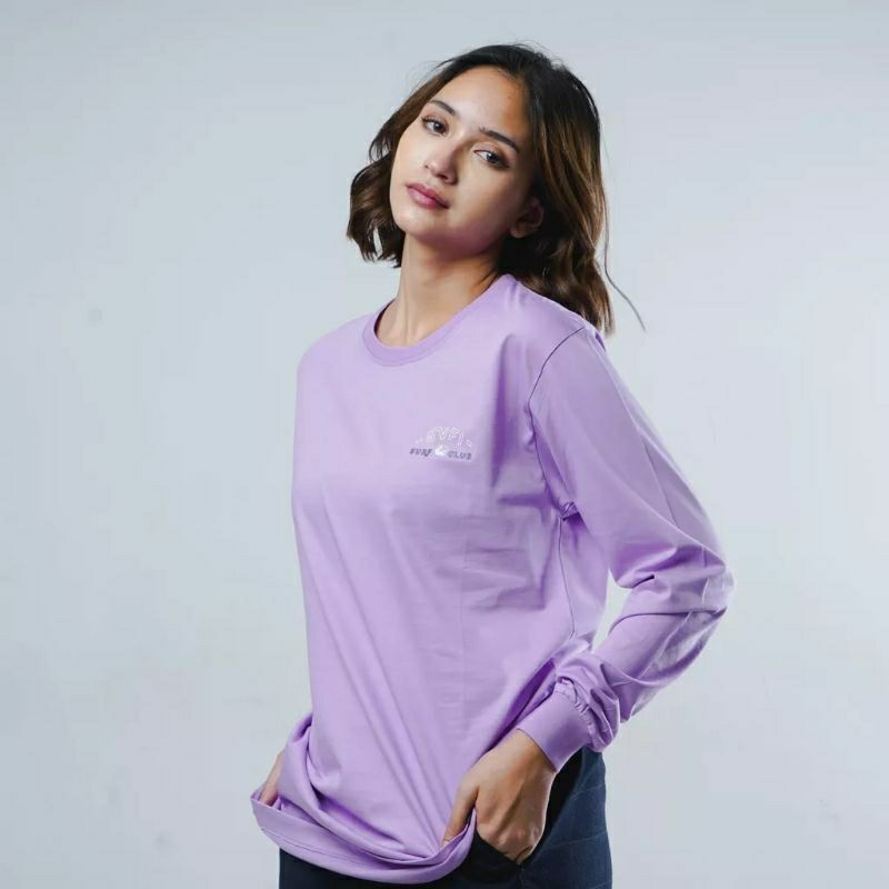 [[ NEW ]] GVFI Longsleeve Board & Cactus Lilac Kaos Ungu