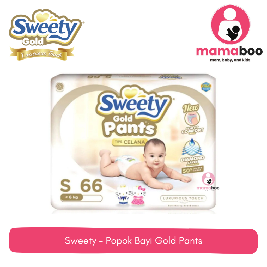 Sweety - Popok Bayi Gold Pants