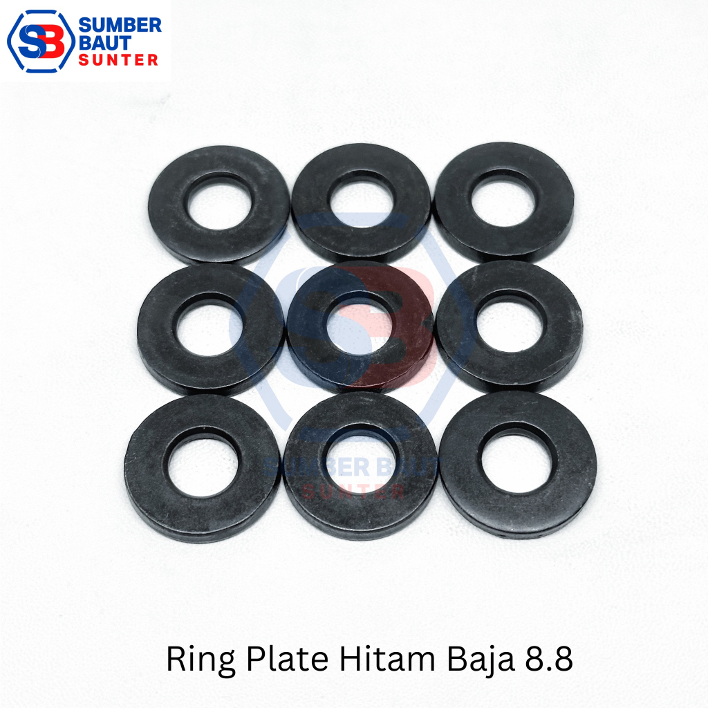 M18 Ring Plat Baja Hitam / Washer Plate 8.8 18mm Tebal 3mm