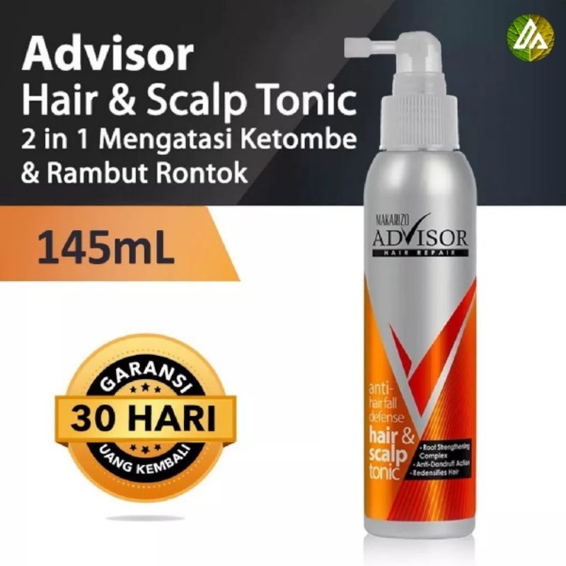 [BPOM✓] [145 mL] Makarizo Advisor Hair & Scalp Tonic [Perawatan Rambut Rontok dan Ketombe / Anti Hai