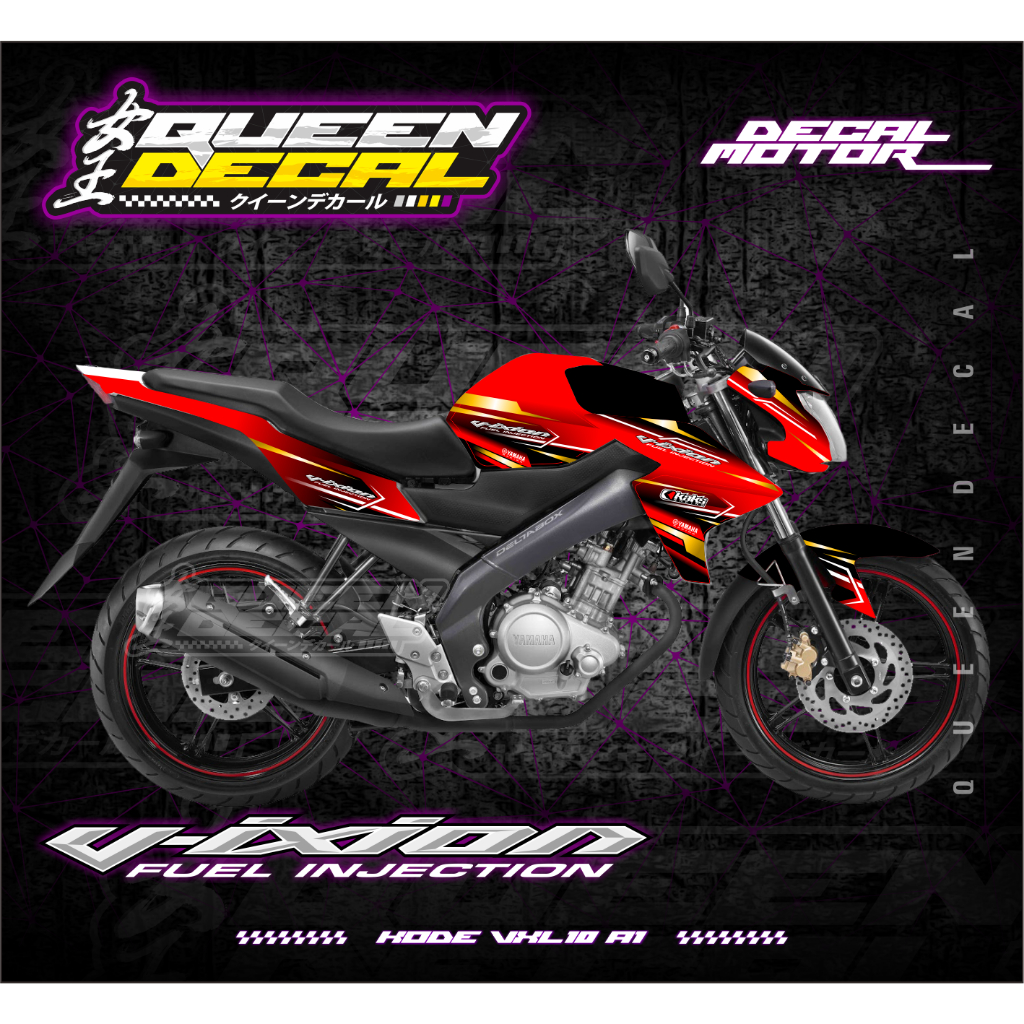 DECAL VIXION LIGHTNING VARIASI / STIKER FULLBODY VIXION INJECTION TAHUN 2012-2015 MOTIF MATRIX / VXL