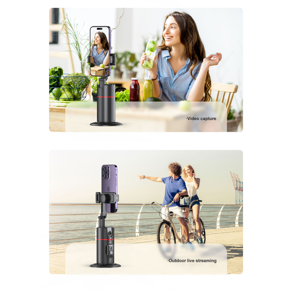 BESTOOL P02 Auto Face Tracking Gimbal Handphone Stabilizer Tripod Phone Selfie Stick 360°Rotation Holder AI Follow-Up Video Vlog Live  Phone Holder-7