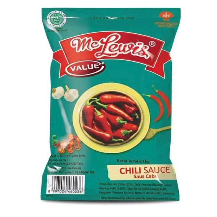 

MC LEWIS CHILI SAUCE 1 KG saus cabe 1 kg