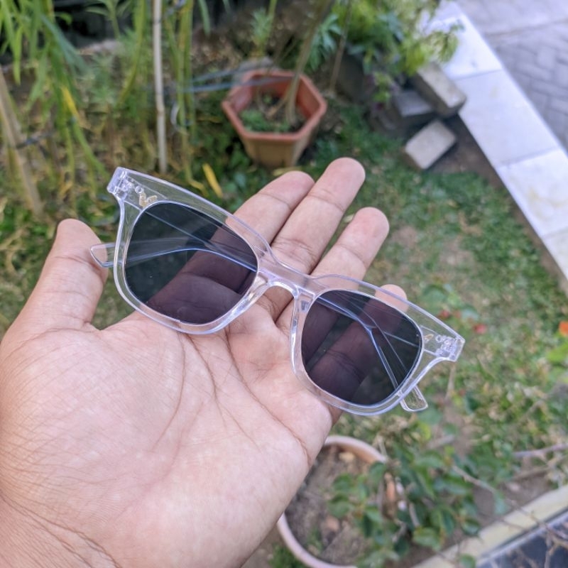[[COD]] Kacamata Vincent Transparan Lensa Hitam | Kacamata gaya Korea Fashion