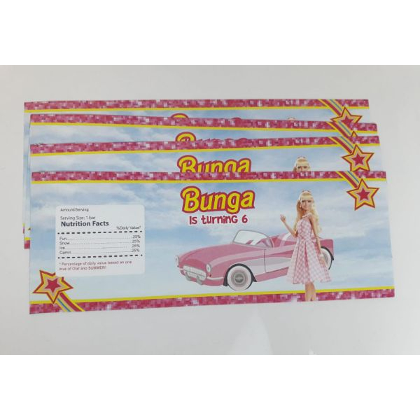 label susu botol barbie / label susu botol custom barbie / label minuman botol barbie