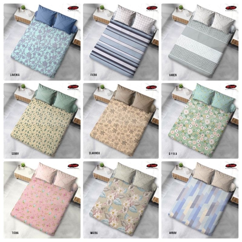 Sprei 200x200 Extra King My Love Tinggi 30 cm / Seprei My Love Uk Jumbo 200x200 Minimalis Bahan Katu