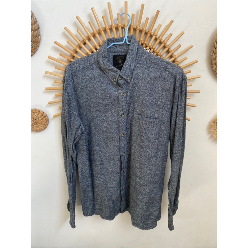 kemeja pria kemeja flanel uniqlo