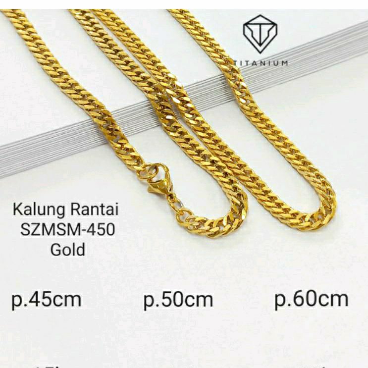 Kalung rantai titanium kalung pria titanium rantai stainless
