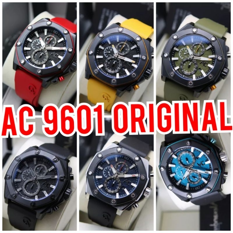 JAM TANGAN ALEXANDRE CHRISTIE COWOK RUBBER AC 9601 | AC9601 KARET COLLECTION ORIGINAL