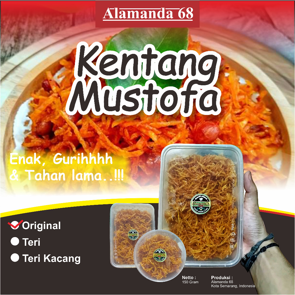 

Kentang Mustofa Alamanda 68 Gurih Enak 250-1000 Gram