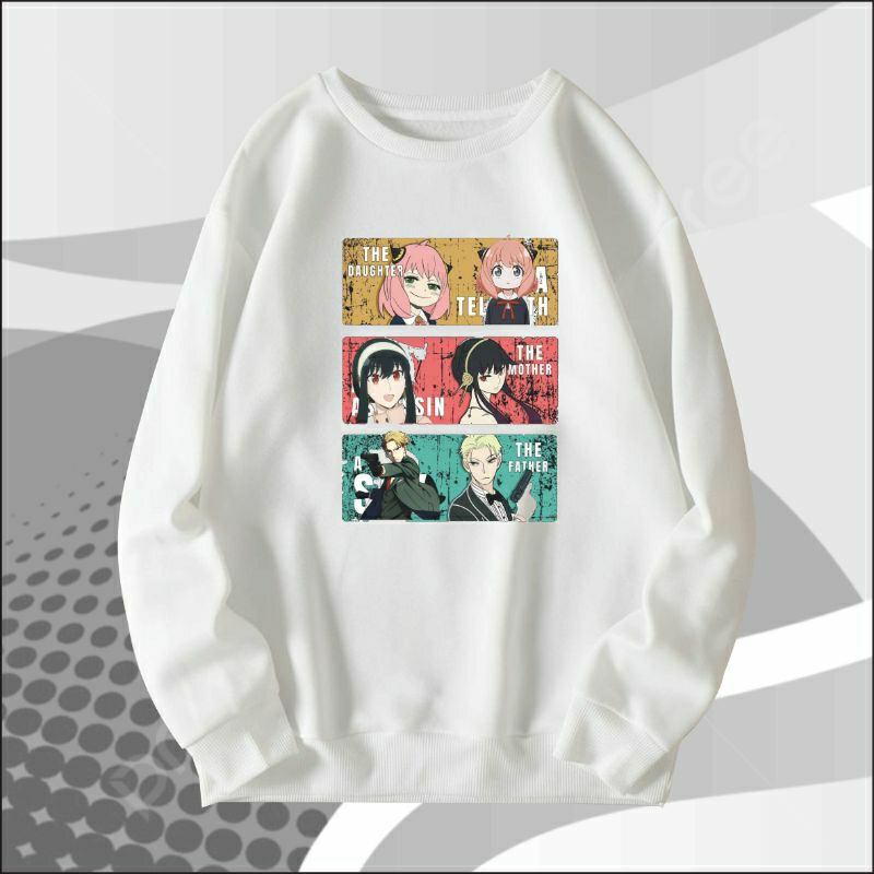 Sweater Anya Loid Yor Forger Spy X Family Crewneck Anime Manga Jepang