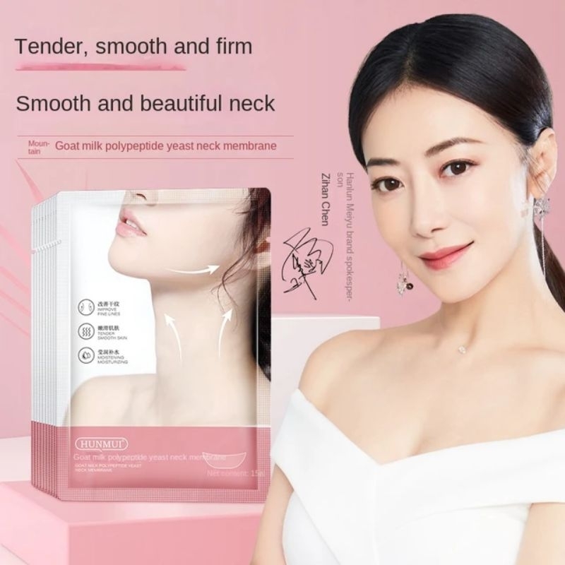 Hunmui Goat Milk Polypeptide Yeast Neck Membrane {Masker Leher Susu Kambing}
