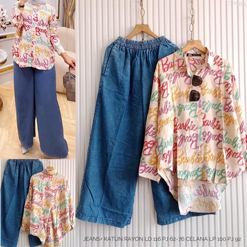 set jeans mix katun rayon import