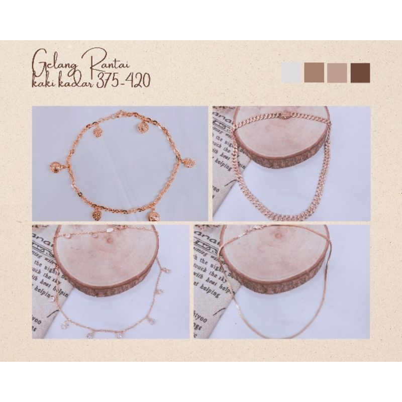 WAJIB TANYA STOK REALPIC Gelang rantai kaki emas asli kadar 375-420
