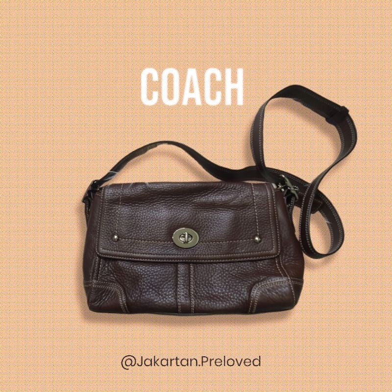 Preloved Tas Wanita Coach Kulit