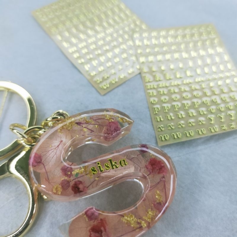 

Stiker Alfabet Mini Untuk Nama Warna Gold Alphabet Sticker bymadafo