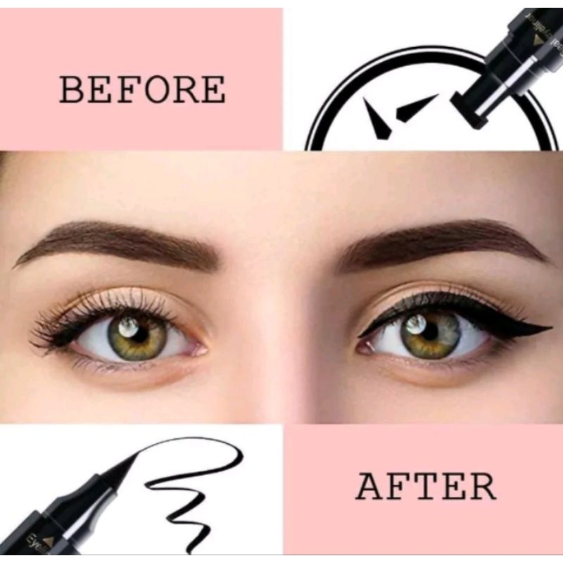 Eyeliner Lameila 872 SVMY Eyeliner Stamp Double Head Eyeliner Anti Air Keringat WING EYELINER