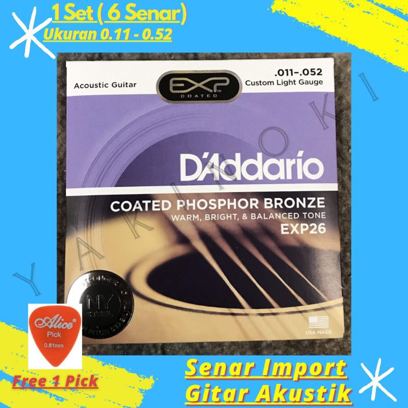 Senar D'addario EXP26 Ukuran 011 Import