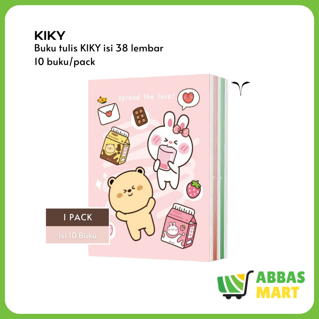 

KIKY - Buku Tulis KiKy 38 Lembar Isi 10 Buku - 1 PAK