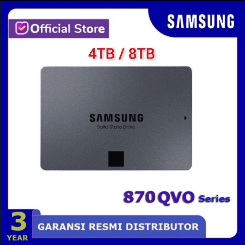 SAMSUNG SSD 870 QVO 4TB / 8TB SATA III GARANSI RESMI BINTANG MAS
