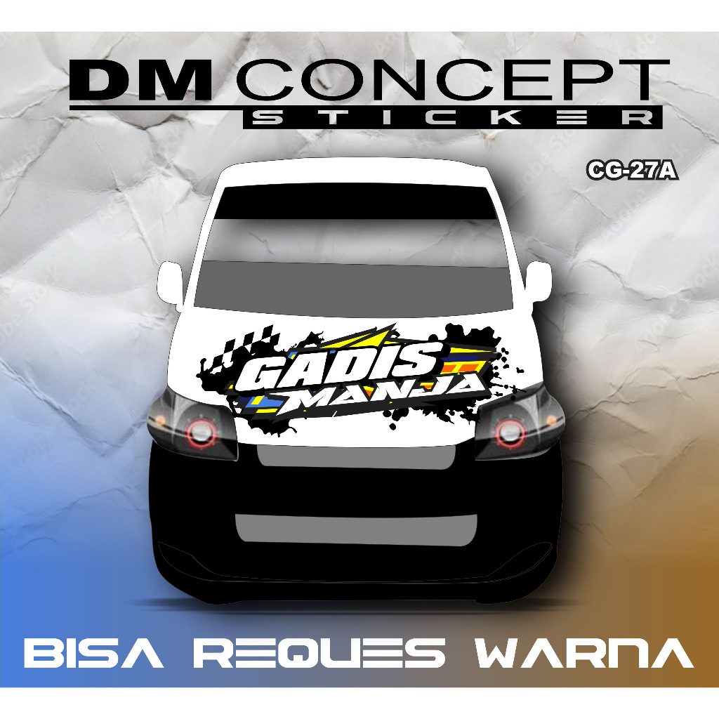 DECAL KAP DEPAN GRANDMAX SIMPLE MURAH BERKUALITAS KODE CG-027