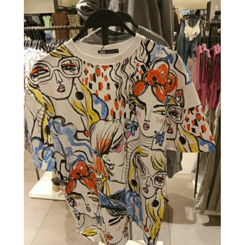 Jastip T-Shirt Wanita New Zara/Kaos Zara New/T-Shirt Zara