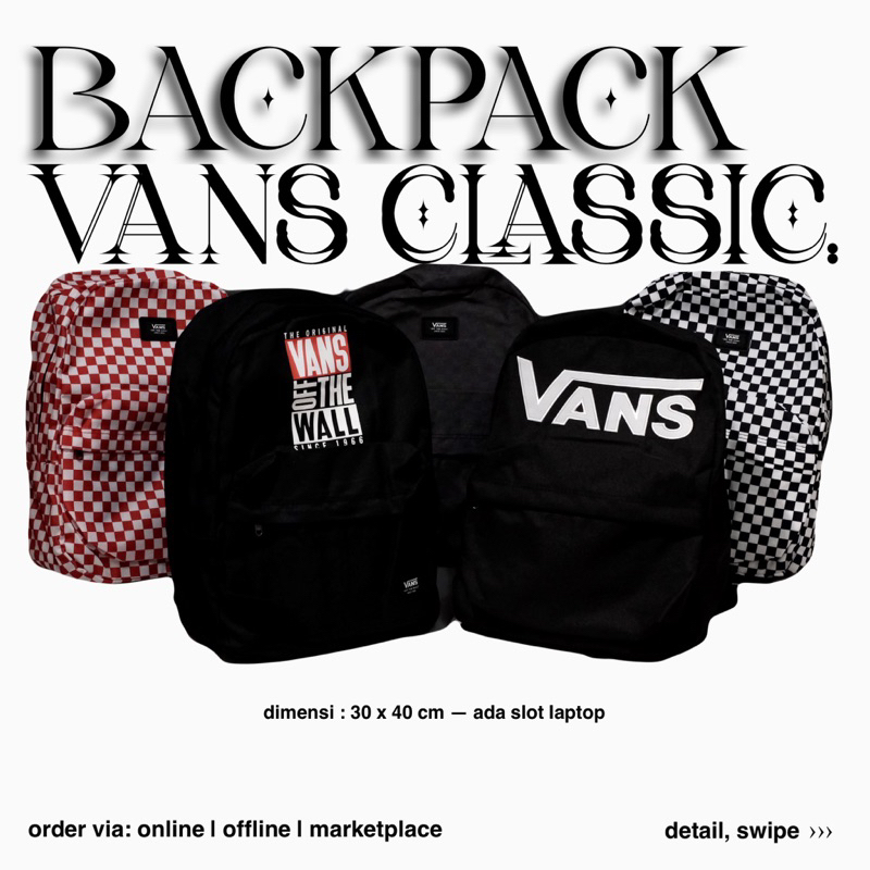 VANS BACKPACK CANVAS / CLASSIC ORIGINAL