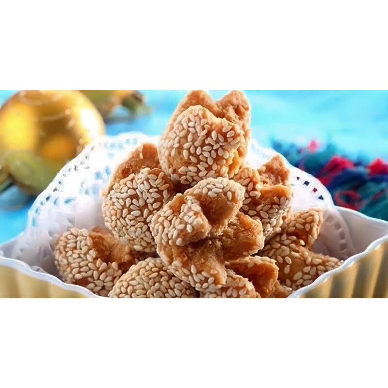 

250 gram onde onde kering mini ketawa empuk cemilan simpel murah