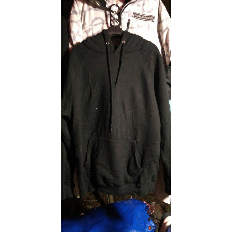 Hoodie acover basic hitam