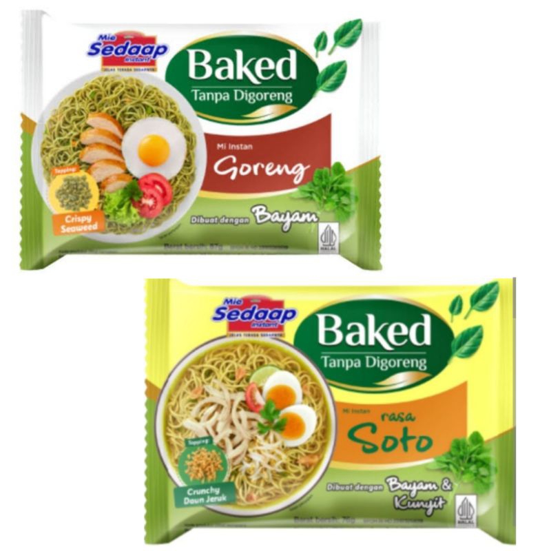 

Mie Sedaap baru Baked Mi Instan Kuah Soto dan goreng sayur