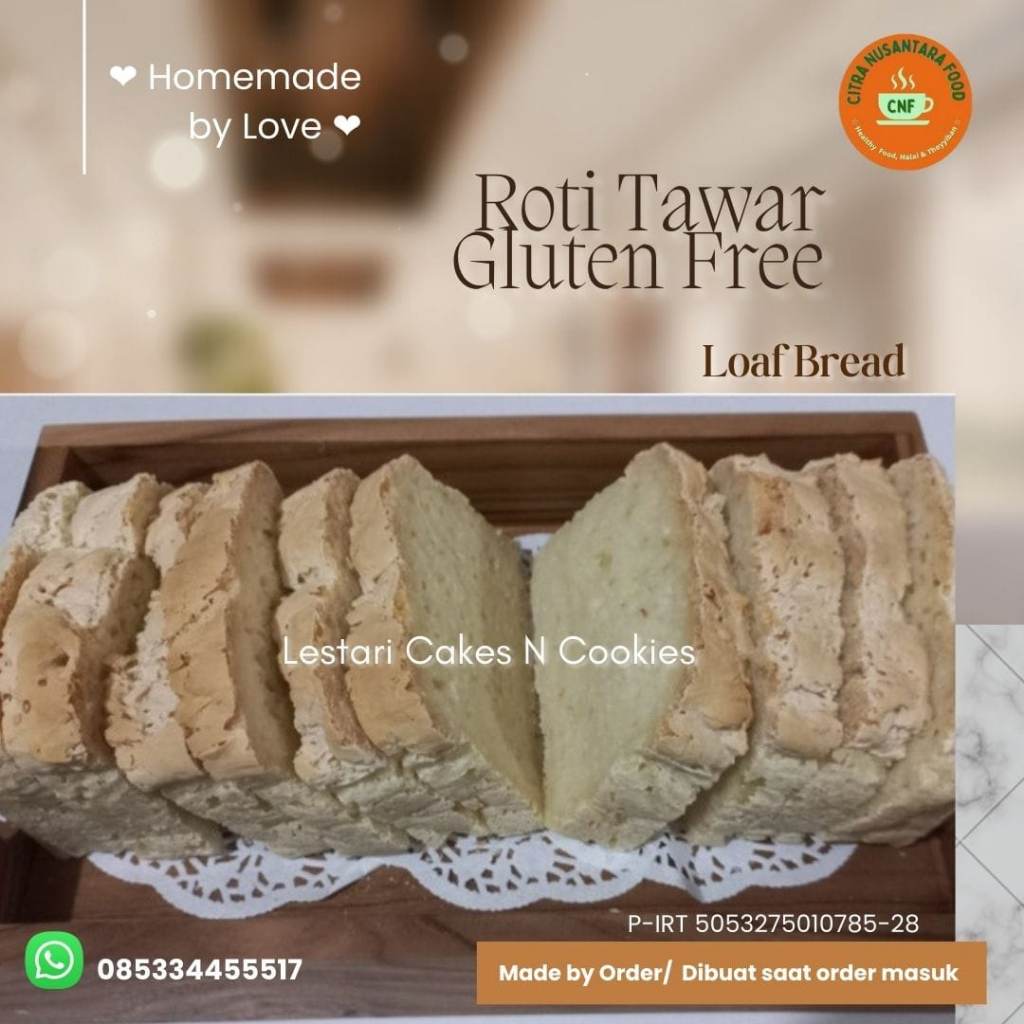 

Roti tawar gluten free 600gr