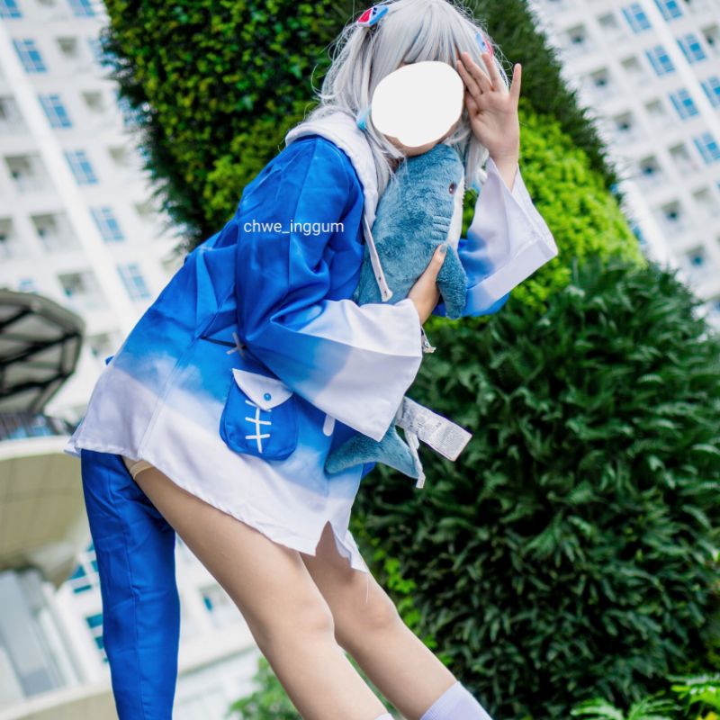 Gawr Gura Costume + Wig Cosplay Set Mango William