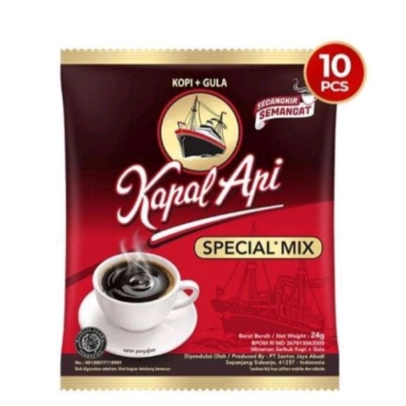 

Kopi kapal api spesial mix renceng isi 10