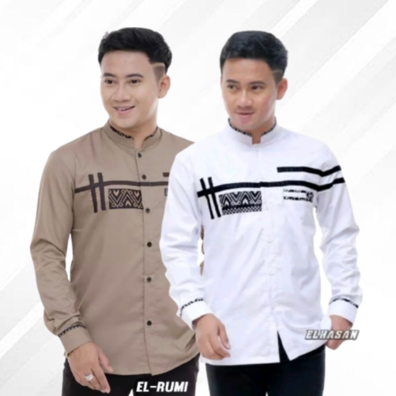 Baju Koko pria Fashion muslim pria Koko syubbanul muslimin Koko azzahir Seragam hadroh Baju Hadroh
