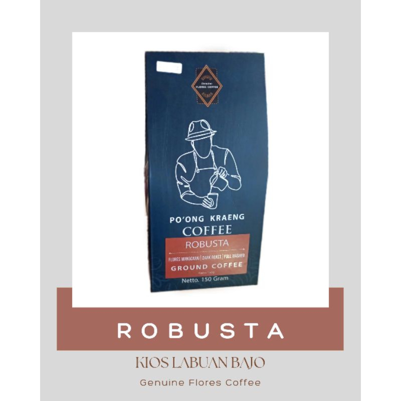 

Kopi Po'ong Kraeng Robusta 150 gr Oleh oleh Labuan Bajo Flores NTT