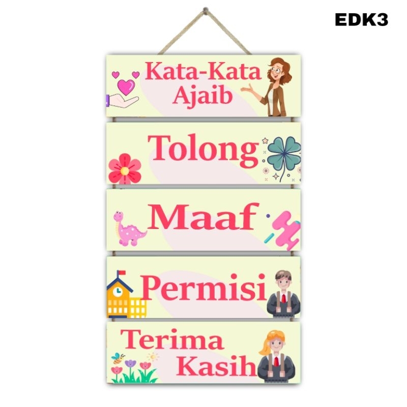 COD☑️ Hiasan dinding KATA KATA AJAIB 5 susun gantungan dekorasi dinding islami wall decor craft