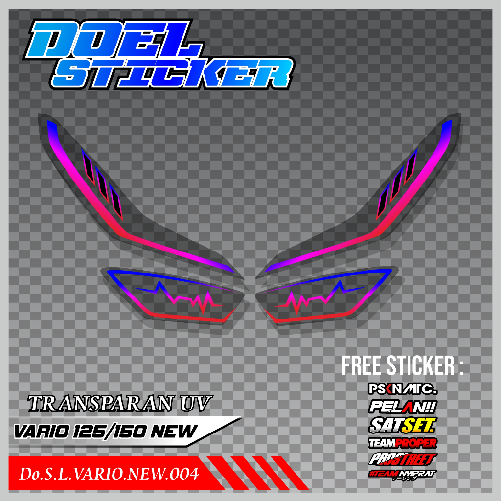 Sticker Variasi Lampu Alis Motor VARIO 125 150 NEW Doel 04