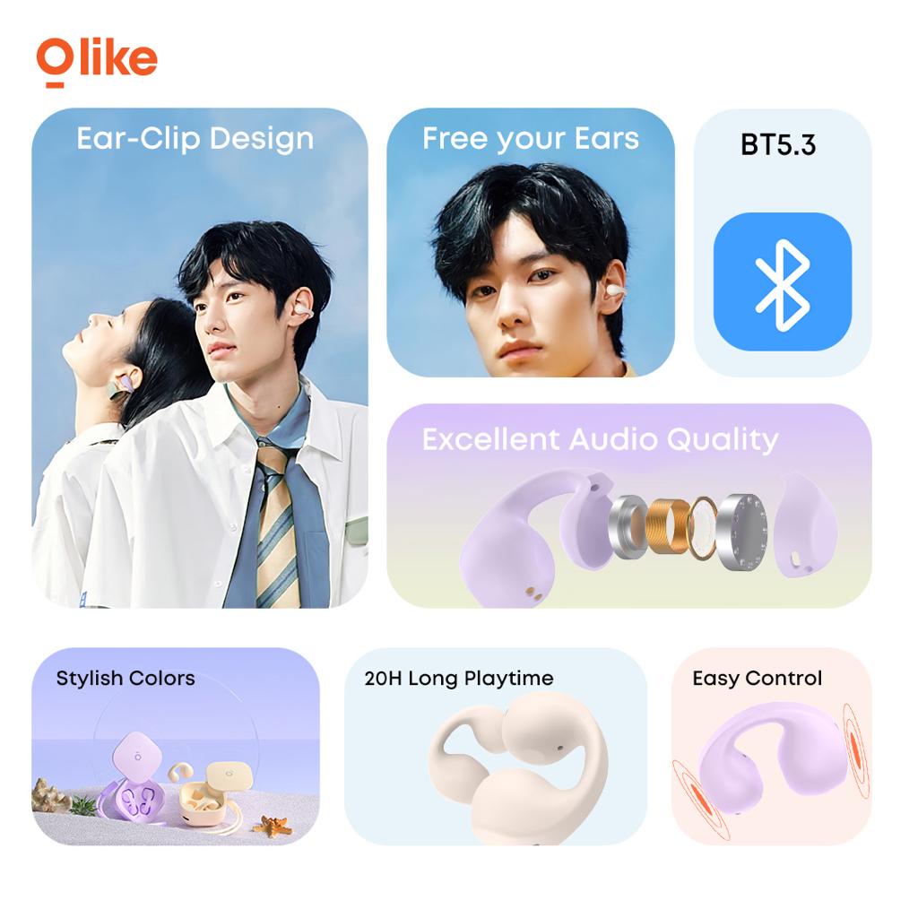 TERMURAH Olike Openfit OW2 Open Ear Air Conduction Earphone