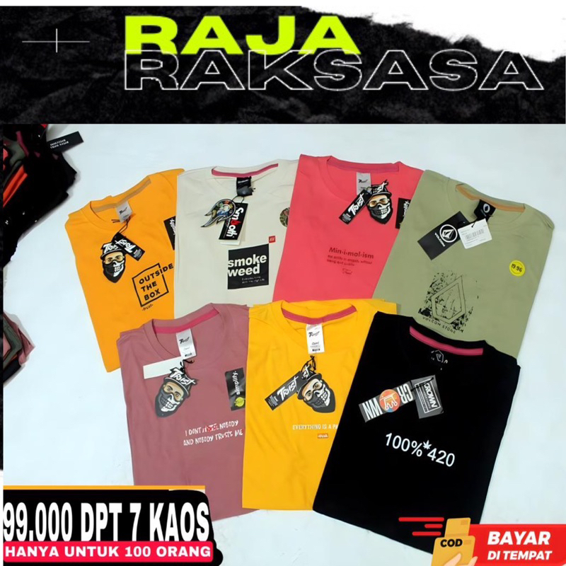 PAKET HEMAT KAOS DISTRO 100RB DAPAT 8 PCS BAJU DISTRO PAKET USAHA THR LEBARAN