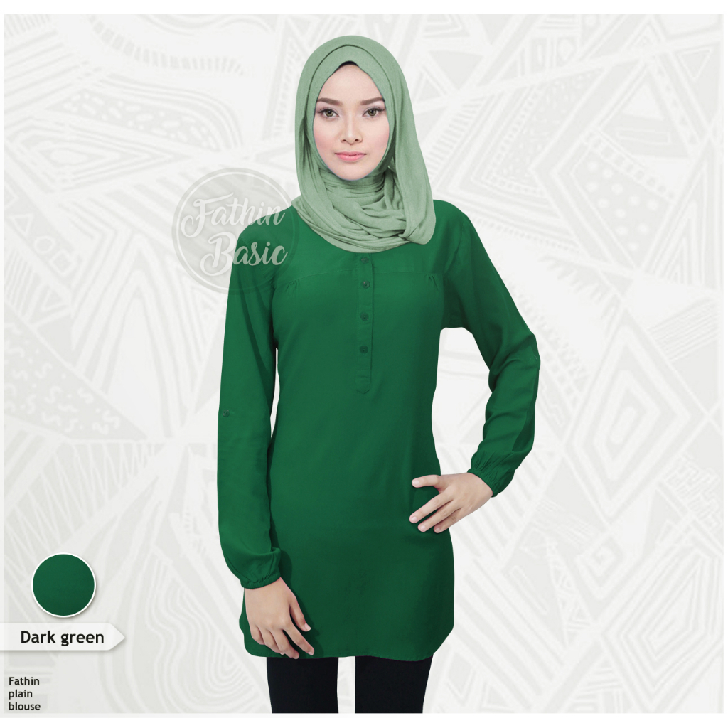 Blouse polos Fathin basic - Dark Green