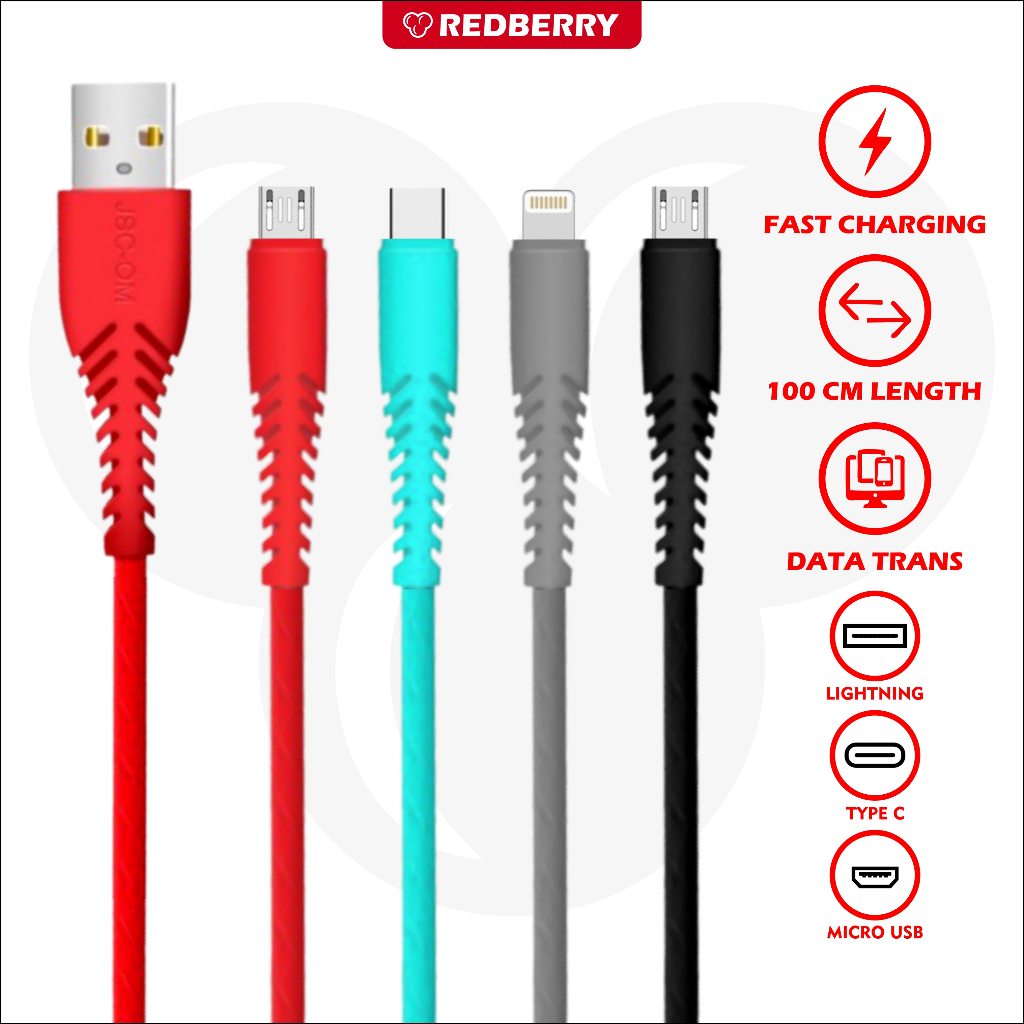 Kabel Data JSCOM Fast Charging macaron color Micro USB cas charger HP tws speaker powerbank original