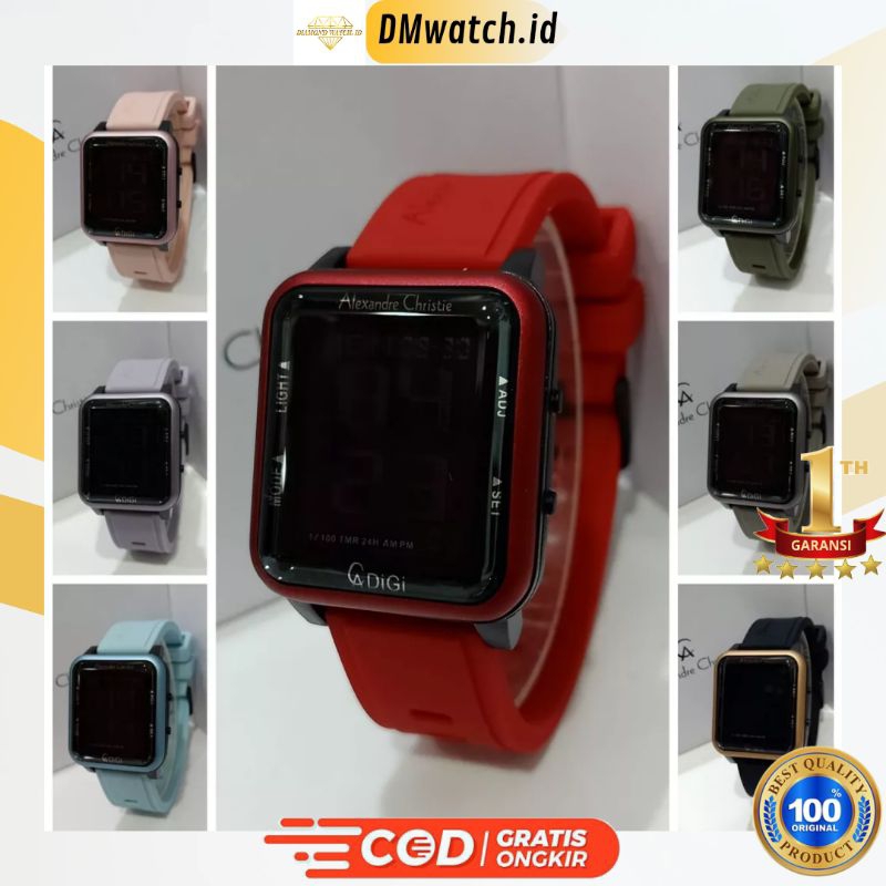 Jam Wanita Digital Alexandre Christie AC9344 AC 9344 Original Alexander Christie 1 Tahun