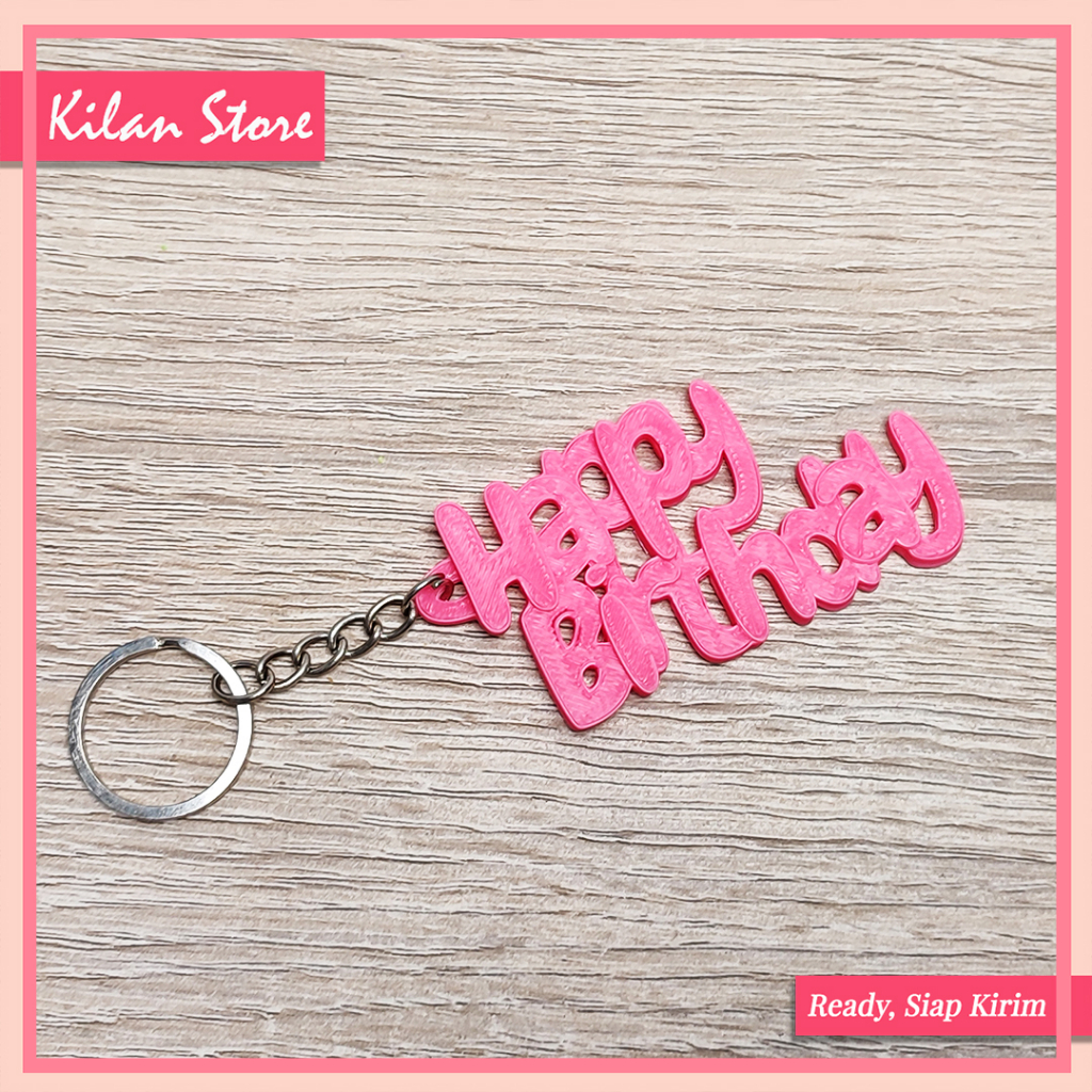 Gantungan Kunci Aksesoris Tas Happy Birthday By Humaira - Terbaik Untuk Kado Orang Terdekat