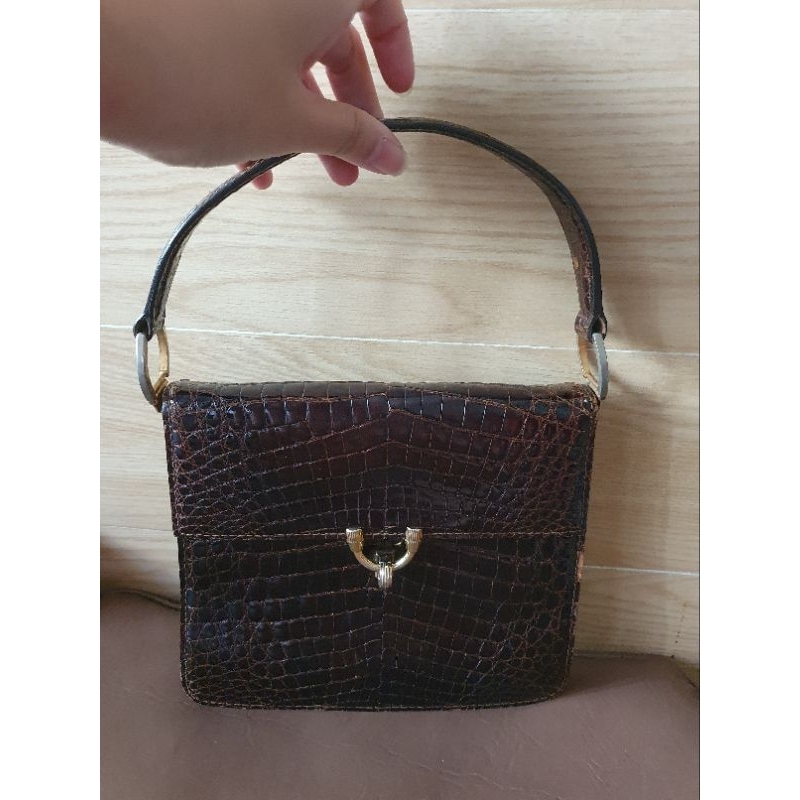Tas pesta bahan kulit croco preloved