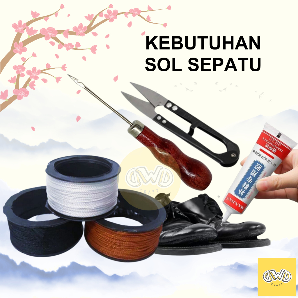 Benang Sol Sepatu / Jarum Sol Paket Sol Sepatu