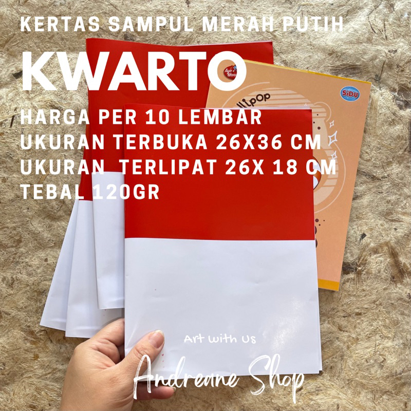 

RK Kertas Sampul A5 Kwarto MERAH PUTIH (10 lbr)