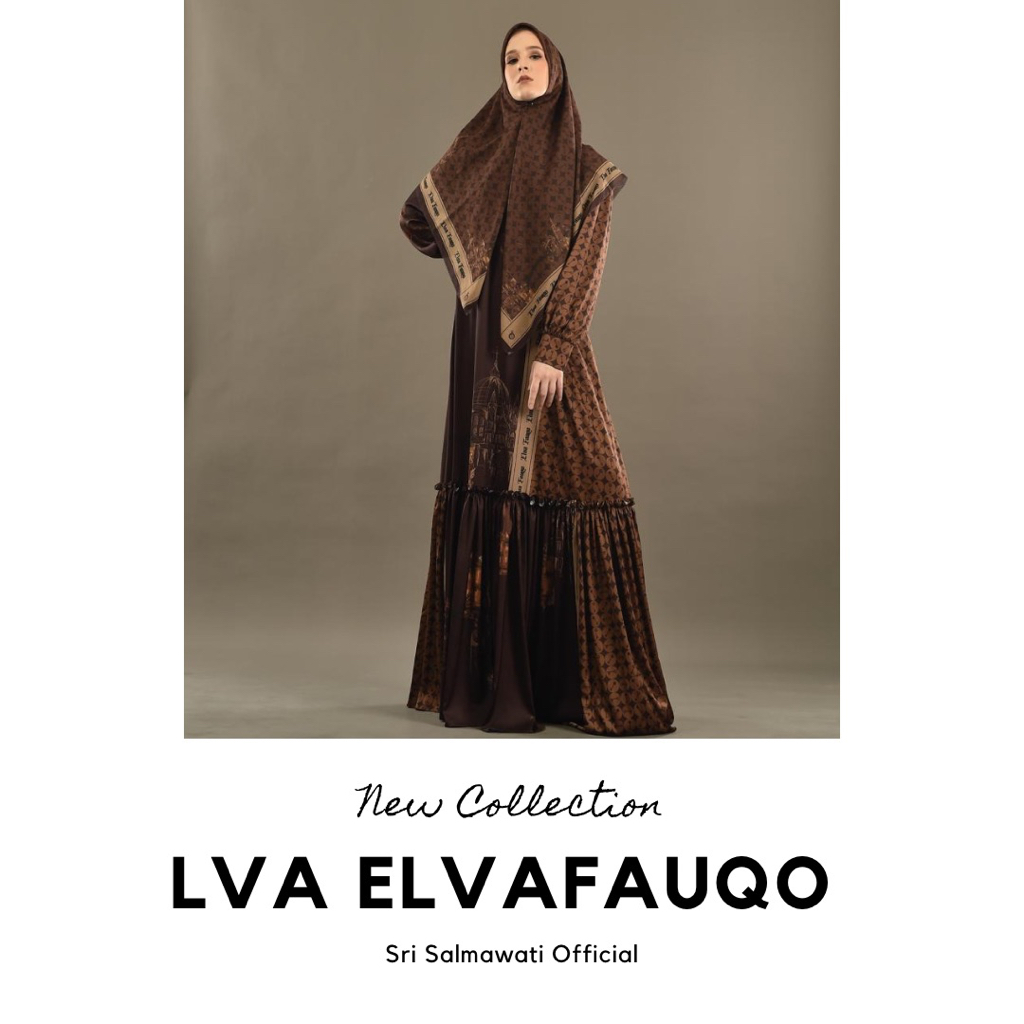 LVA ELVAFAUQO I VALERIE I GOLD CACAO I SET SCARF I BAJU SET SYARI
