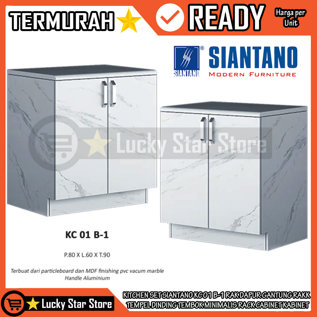 [Instan] RAK DAPUR KITCHEN SET MARBLE MARMER MINIMALIS SIANTANO KC 01 B-1 RACK CABINET KABINET RAKK 
